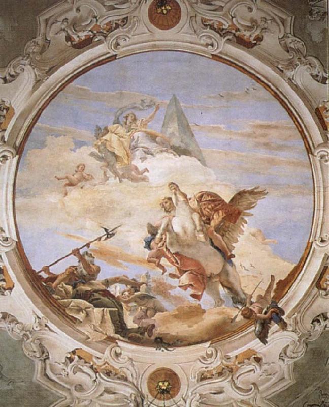 Giovanni Battista Tiepolo A Genius on Pegasus Banishing Time Norge oil painting art